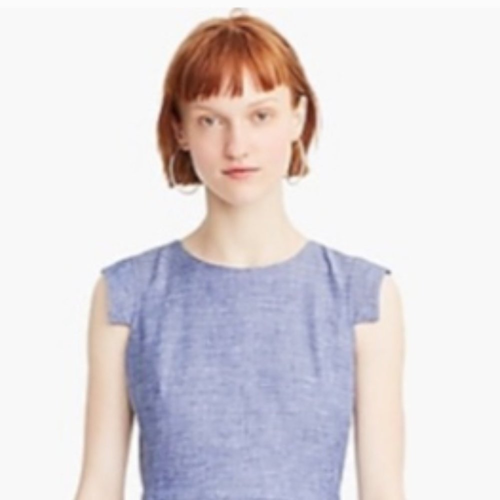 Jcrew Stretch Linen Resume Dress NWT - Size 6